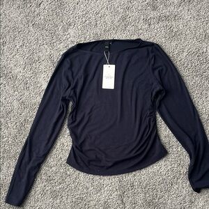 H&M Dark Blue Long Sleeve Top